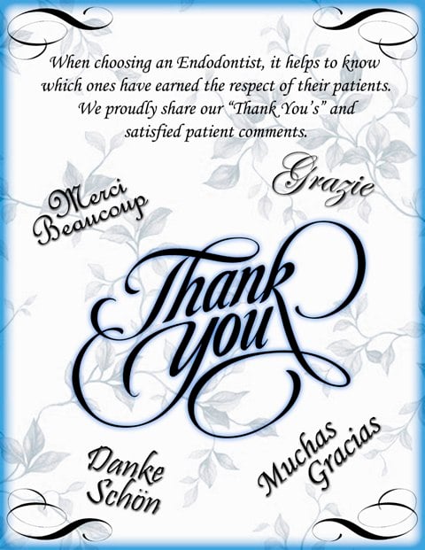 Blue and white colored thank you note